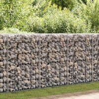 Panier de gabion Mur en gabion Clôture de gabion Acier galvanisé 150x50x100 cm 39887