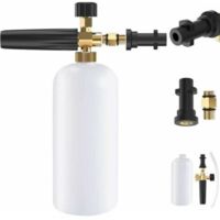 Lance à mousse haute pression réglable 1L – Compatible Karcher K2/K3/K4/K5/K6/K7 – Buse antirouille pour mousse riche - MOTO 1 L
