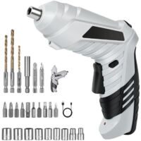 Perceuse Visseuse Sans Fil , Visseuse Devisseuse Excentrique , Visseuse Devisseuse 1300mAh 3.6V + 26 Accessoires , 2 Sens Rotation + Lampe LED , Câble Charge USB , Idéal pour Artisans