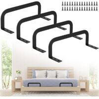 Lot de 4 Arret Matelas , Cale Matelas pour Stabilisation de Matelas , Arceau de Matelas antidérapant , Butée de Glissement de Matelas en Métal , Convient pour Les Panneaux de lit massifs