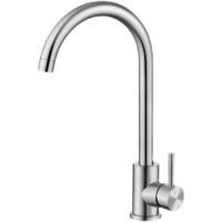 Single handle kitchen faucet with sprayer - 360° swivel for sinks , bathrooms , bar sinks - Brushed