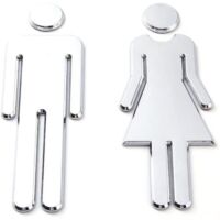 Plaque de Porte Femmes et Hommes,Signe Toilette, WC Sign,Symboles de WC Hommes Femmes Signe Toilette pour Porte Panneau WC Homme Femme Panneau Toilette Signe de Porte Salle de Bain