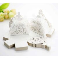 50 Pièces Petite boîte cadeau,Boîte Cadeaux,Bonbons Boite Cadeau avec Ruban,Boîtes de Bonbons Noël,Pour Cadeau De Bricolage, Mariage, FêTe
