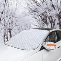 Couverture Pare Brise Voiture, Bache Pare Brise Protection 5 Magnétique, Protection Pare Brise, Bache de Protection Pare Brise Voiture