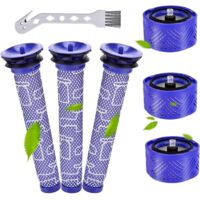 V6 Filtres pour Dyson, 3 accessoires pré-filtres et 3 filtres HEPA pour Dyson V6 Motorhead, V6 Absolute et V6 Animal, filtre de rechange pour Dyson V6 avec brosse propre