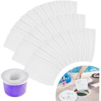 Chaussette Skimmer Piscine, Chaussettes Skimmer Reutilisable pour Panier Skimmer - 20PCS
