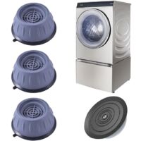 Patin Machine à Laver, 4 Pièces Pied Machine a Laver avec Patin en Caoutchouc, Pied Anti Vibration Machine a Laver pour Machines à Laver et Sèche-Linge, Patins Anti Vibration Lave Linge