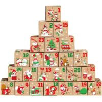 Boîte de Calendrier de l'Avent 777cm,24 Calendrier de l'Avent,Bricolage, boîte de Calendrier de Noël, Boîte de l'Avent, Bricolage Calendrier de l'avent en Carton Composé de 24 Boîtes