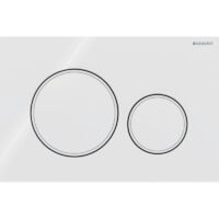 Plaque de commande WC Geberit Sigma20 – Finition blanche mate – Dimensions 24,6x16,4x1,2cm – Compatible avec SIGMA20