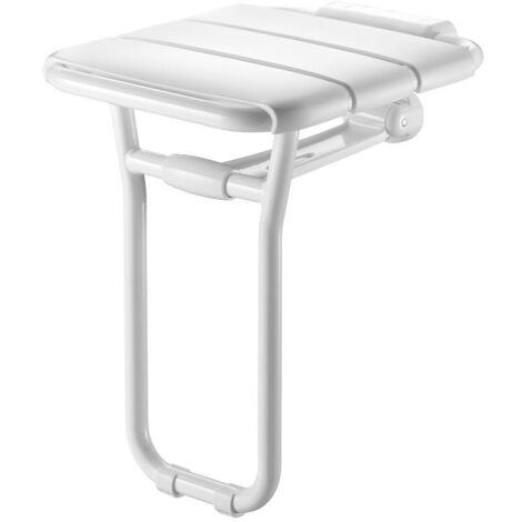 Asiento de ducha plegable de aluminio con pie DELABIE - 510400