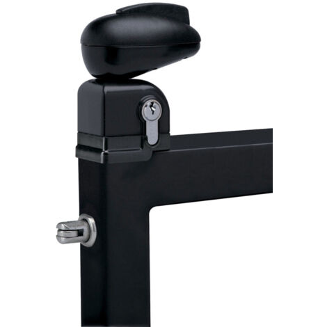 Cierre giratorio para puerta de piscina LOCINOX - negro ral 9005 - TWIST 40 9005 (1/3)