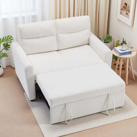 Canapé-lit 2 Places Velours Dépolluer – Longueur 183 Cm, Convertible, Design Moderne