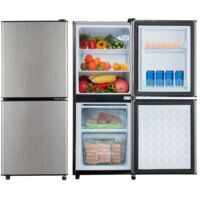 Dans Les Nuages – Réfrigérateur 106L 102 cm – 2 portes – Compartiment congélateur 46L – Éclairage LED – Classe E – Silencieux 45 dB – Pieds réglables