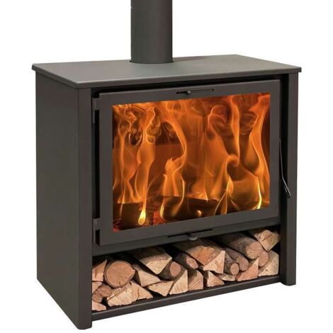 Juan Panadero – Poêle à bois 800 – Puissance 11 kW – Rendement 84 % – Bûches jusqu'à 70 cm – Sortie de fumée 150 mm – Énergie A+