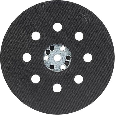 Almohadilla de lijado de dureza media (para pintura, masilla, 8 agujeros, Ø 125 mm, accesorios para lijadora orbital aleatoria) gris (1/5)