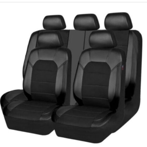 Funda universal para asiento de coche, protectora, compatible con airbags laterales, lavable y fácil de instalar, color negro
