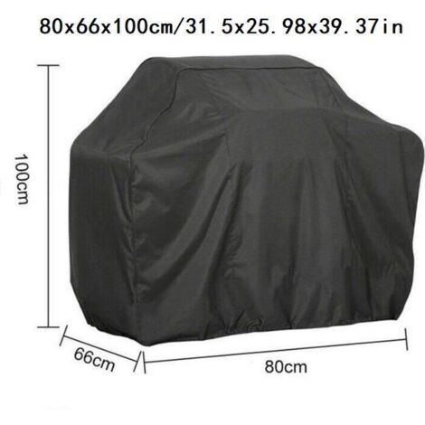 Funda para barbacoa 80x66x100cm Lona protectora negra Funda para barbacoa exterior para plancha Resistente al viento Resistente a los rayos UV Resistente al agua Resistente a la humedad Resistente