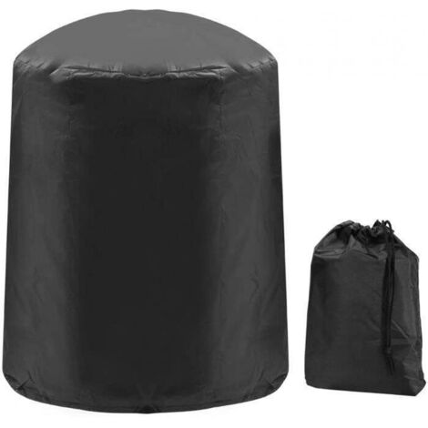 Funda para barbacoa redonda de 76 x 91 cm, color negro. Resistente al agua, al polvo y a la intemperie.