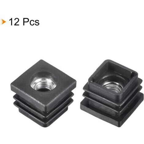 12Pcs Square Tube Inserts with M8 Thread, for 0.79