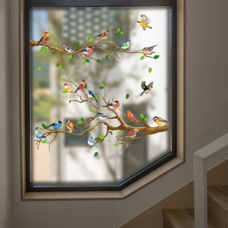 Window stickers, electrostatic window decoration branch stickers, plant ...