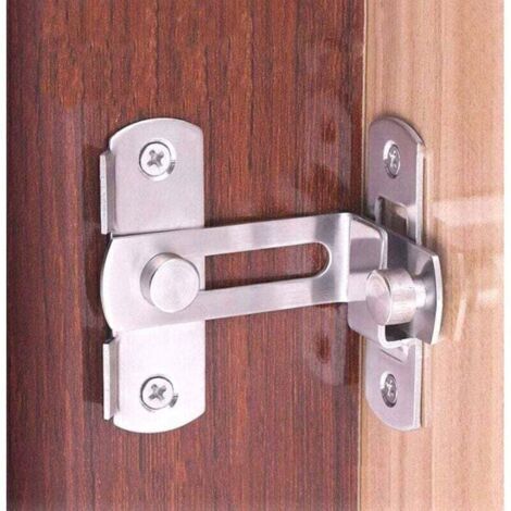 90 degree right angle door lock loops curved locking bolts sliding ...
