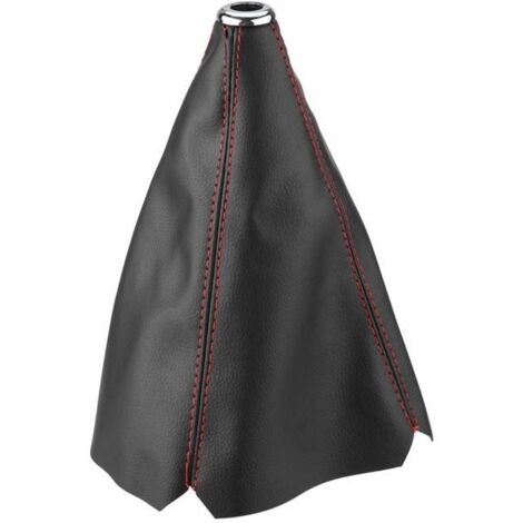 Kit de couvre-soufflet de pommeau de levier de vitesse, couvre-pommeau de levier de vitesse universel en cuir PU noir brillant (1/5)