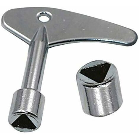 Lot de 2 clés triangulaires de 9 mm avec interrupteur à clé triangulaire pour ascenseur électrique à gaz d'urgence (1/5)