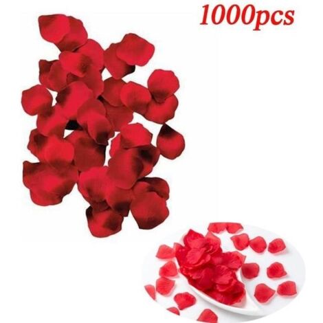 (Rouge)Lot de 1000pcs Pétales de Rose Artificielles Rouge soie synthétique - 4cm (1/2)