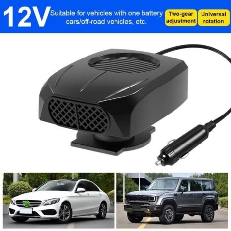 Chauffage D'appoint Pour Vehicule - Ventilateur pour voiture - prise allume cigare DC 12V - Noir (1/4)