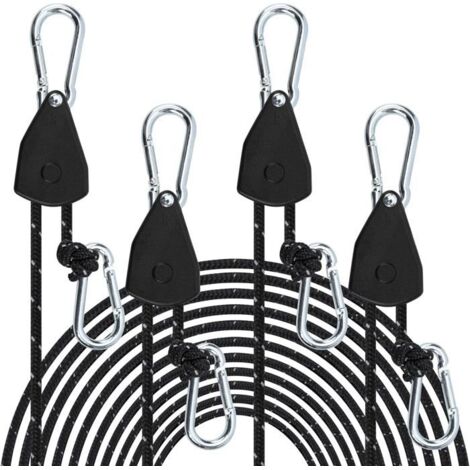 (Noir)Tendeurs de câble - Non spécifié - 4m - Nylon tressé - Réfléchissant - Résistant à la corrosion (1/5)
