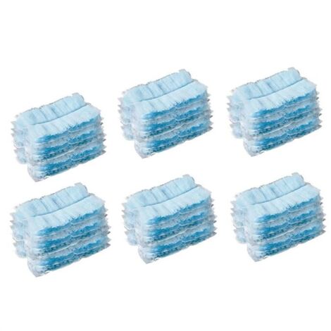 60Pièces de x Jetables avec Têtes de Rechange, Recharges, Brosse à en Vrac pour Nettoyer la Maison, le Bureau, les (1/4)