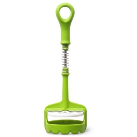(vert)Presse-Purée - Professionnel - Acier Inoxydable - Poignée Antidérapante - Facile à Nettoyer - 29x9cm (1/4)