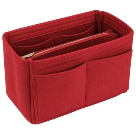 Heavyoff Organisateur De Sac à Main En Feutre – Bag In Bag Multifonctions Avec Poches Et Poignées Pour Femmes (Noir)