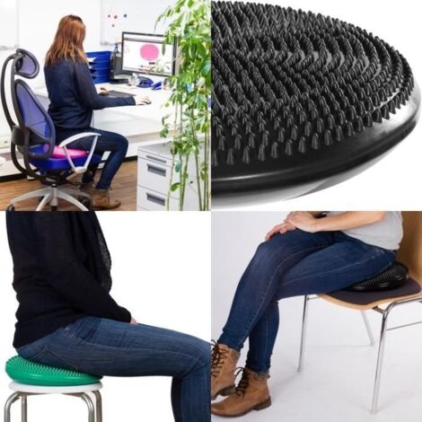 Coussin D'équilibre Noir/violet – Exercices Stabilité, Proprioception, Abdos – Antidérapant, Mousse Haute Densité