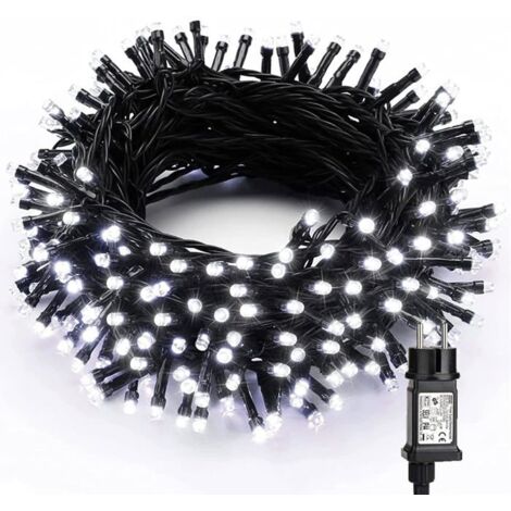 Guirlande Lumineuse Noël Intérieur Exterieur, 20M 200 LED Blanc Froid Guirlande Lumineuse Electrique 8 Modes Étanche LED Lumière (1/5)