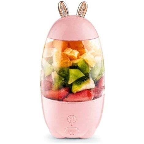 (rose)Presse-agrumes électrique portable, coupe de fruits, jus d'orange, smoothie, accessoires de cuisine (rose 330 ml) (1/5)