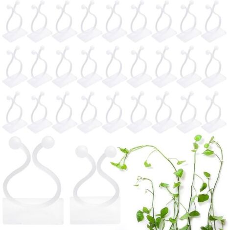 (Couleur:120 blanc)120 Pièces Clip Plante Grimpante Mur, 2 Tailles Clips Plantes Auto-adhésifs Plantes Grimpantes Clips de Fixation Vigne pour Plantes (1/5)