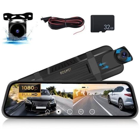 (Noir) 10'" Caméra de Voiture Écran Tactile avec TF Carte 32G, 1080P HD Dashcam, Système de nement, Grand Angle 170° Capteur (1/5)