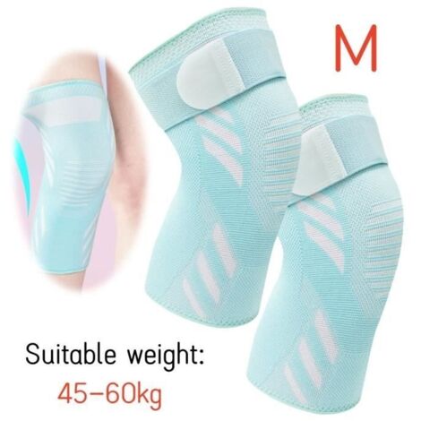 Genouillère de Compression,Genouillères de Sport Réglable,bandage de soutien de genou,pour Ligamentaire,Basketball,Volley Ball(Bleu) (1/4)