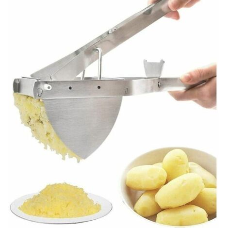 Presse-purée - Inox - Professionnel - Ergonomique - Résistant à la rouille - 29 cm (1/5)