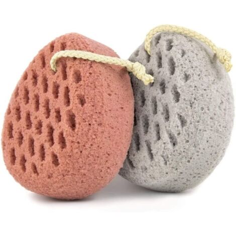 Éponge de bain, éponge luffa pour le corps, éponge de nettoyage pour la douche, éponge pour la douche (2 pièces), couleur aléato (1/5)