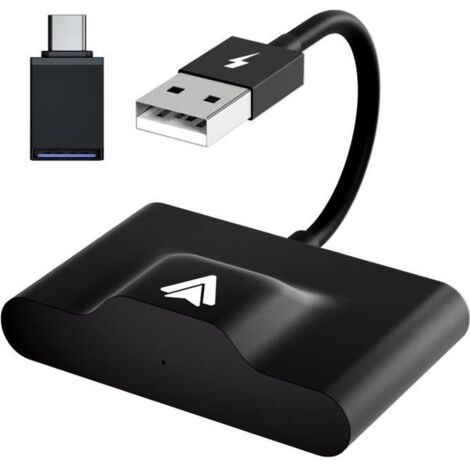Adaptateur Android Auto sans fil - Câble à sans fil - Compatible avec CARPLAY - WiFi - USB Type C (1/4)