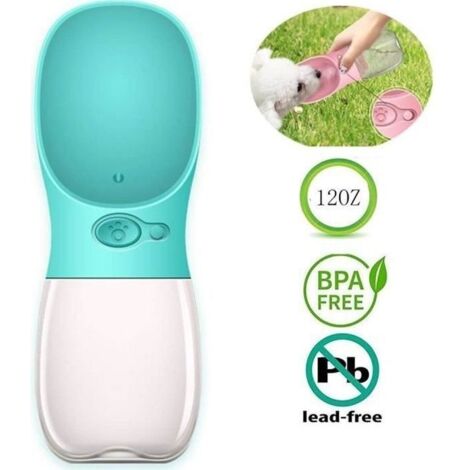 Bouteille d'eau portable de voyage pour chiens et chats-350ML-Bleu (1/4)
