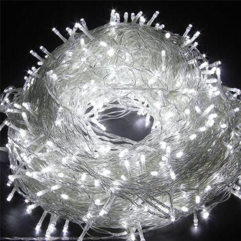 Guirlande Lumineuses 30M 300 LEDs Etanche AC 220V, 8 Modes, Pour la décoration de jardin, Blanc froid (1/4)