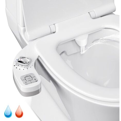 Bidet Toilette WC Bidet Pulvérisateur Bidet Kit, avec Buses Rétractables, Autonettoyantes Double Et Bouton De Réglage (1/5)