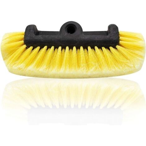 (Jaune)Tête de Brosse pour Lavage de Voiture Detailing VéHicules à Laver,Bateaux, Fixation de Poignée Universelle (1/5)