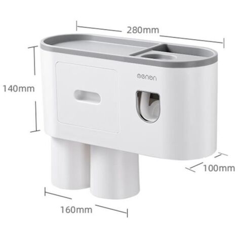 SIMIN Distributeur Automatique de Dentifrice, Porte Brosse Dent
