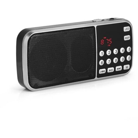 Mavis Laven Radio Portable Rechargeable USB, Radio FM TF Disque U, Lecteur de Musique MP3 avec Fontiond de Mémoire et de Lampe de (1/4)