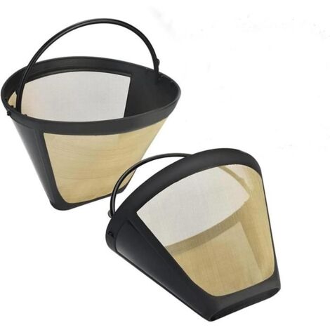 Filtre à café permanent doré, 2 pièces, 6 à 8 tasses (1/5)
