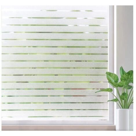 (bleu, noir, ruban, gris, vert)Film Fenetre Électrostatique autocollant amovible à Rayure, idéal pour vitre bureau chambre cuisine maison salle de bain ,45x200cm (1/4)